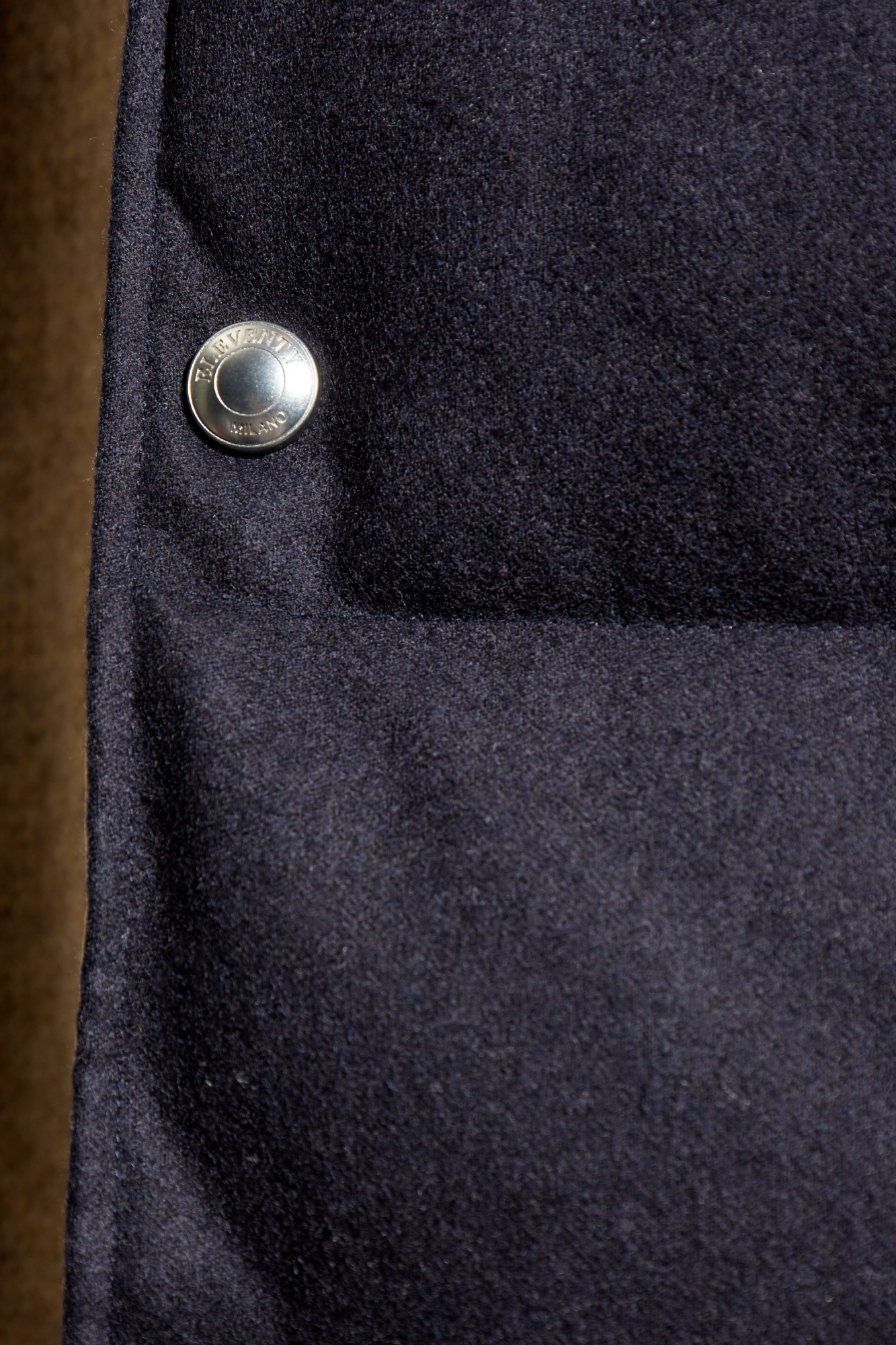 Navy blue Quilted vest with detachable hood Eleventy - Vitkac AS